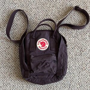 Fjallraven Kånken Mini Crossbody Bag in Dark Purple. Good used condition.